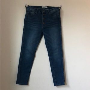 High rise Skinny Blue Jeans Size 11